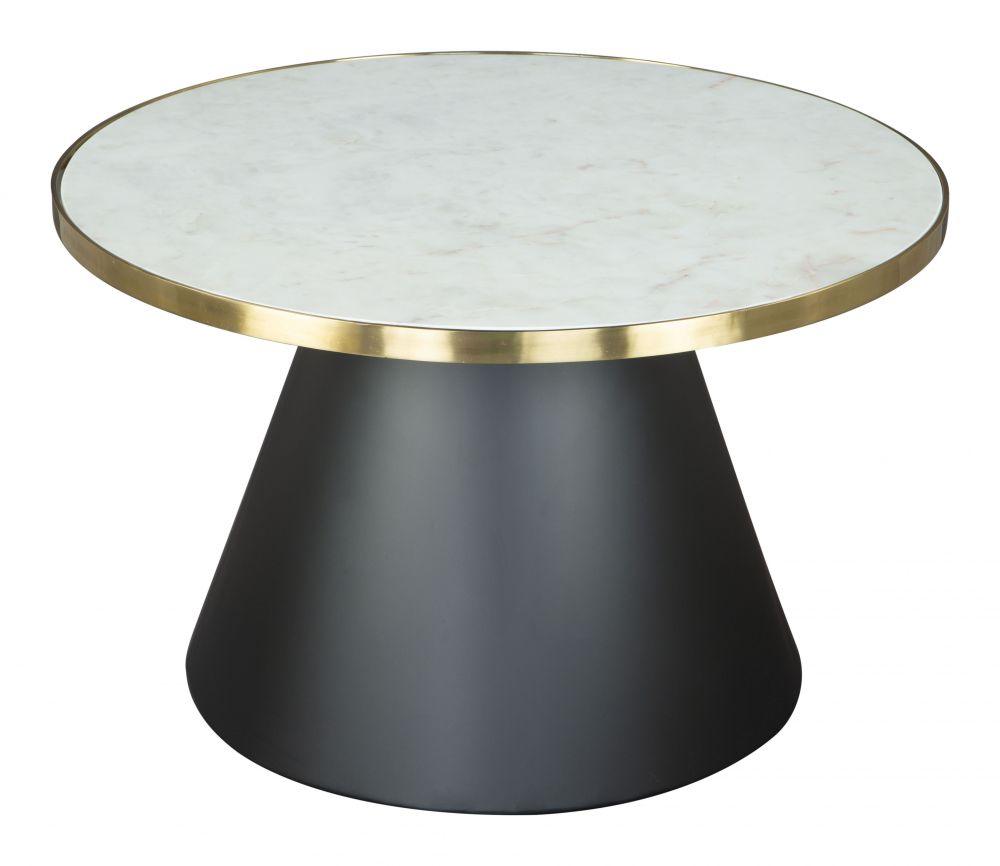 Nuclear Coffee Table - White, Gold & Black