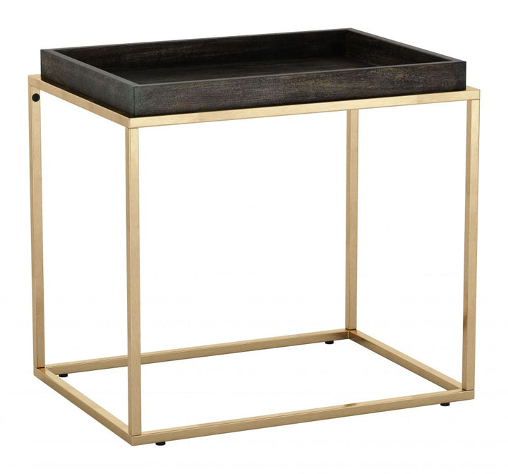 Jahre Side Table Black & Brass