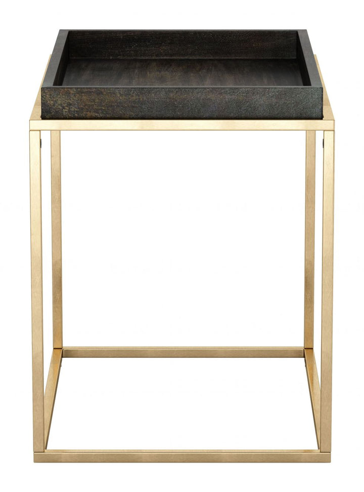 Jahre Side Table Black & Brass