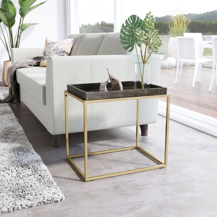 Jahre Side Table Black & Brass