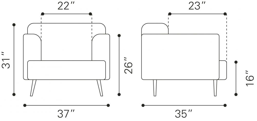 Amsterdam Armchair - Light Gray