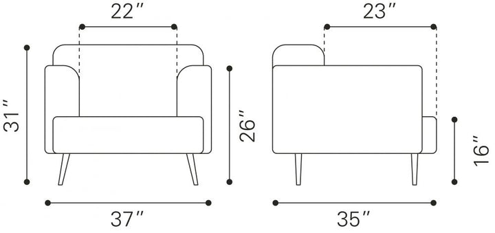 Amsterdam Armchair - Light Gray