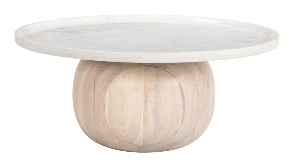 Savona Coffee Table - White & Natural