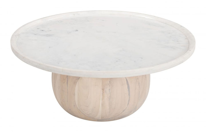 Savona Coffee Table - White & Natural