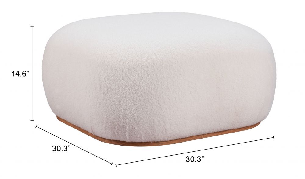 Azua Ottoman - Cream