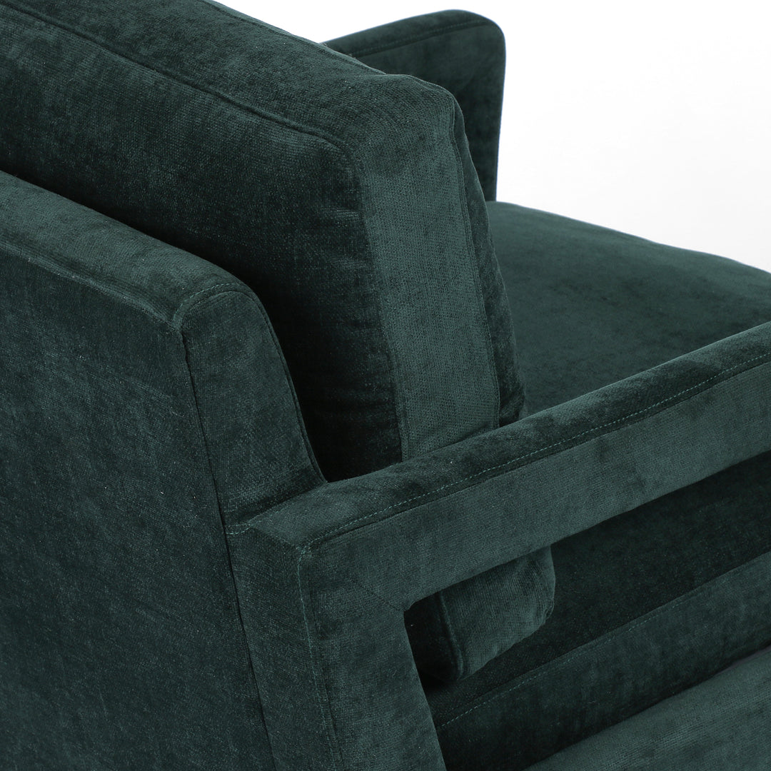 Olson Accent Chair - Emerald Worn velvet