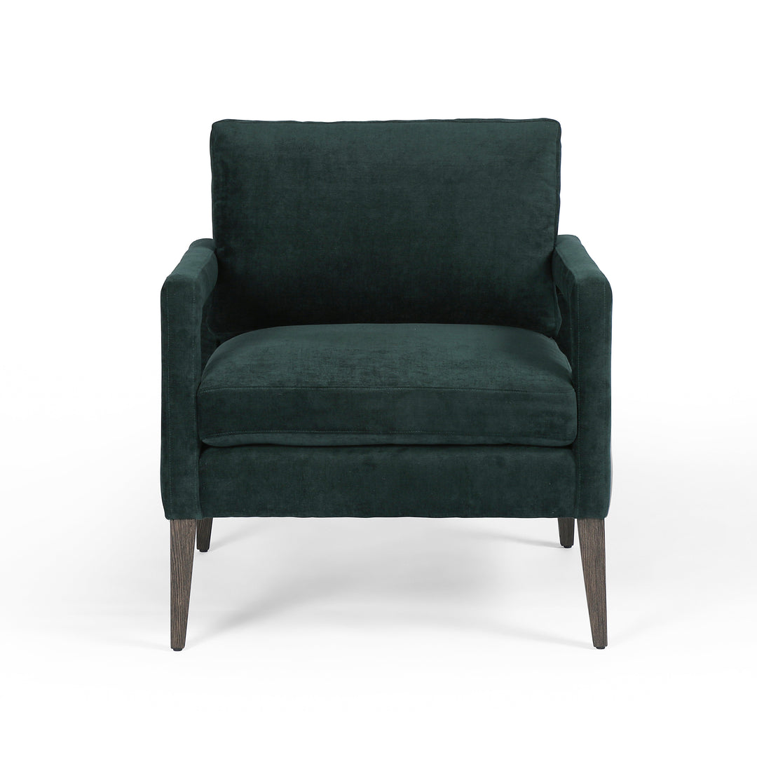 Olson Accent Chair - Emerald Worn velvet