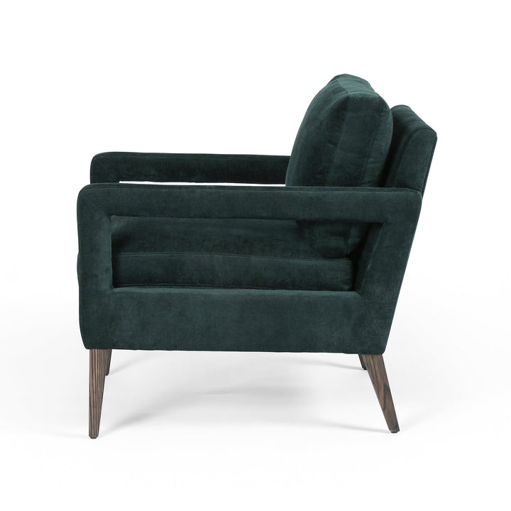 Olson Accent Chair - Emerald Worn velvet