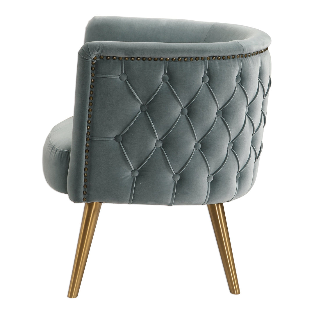 Haider Barrel Accent Chair - Grey