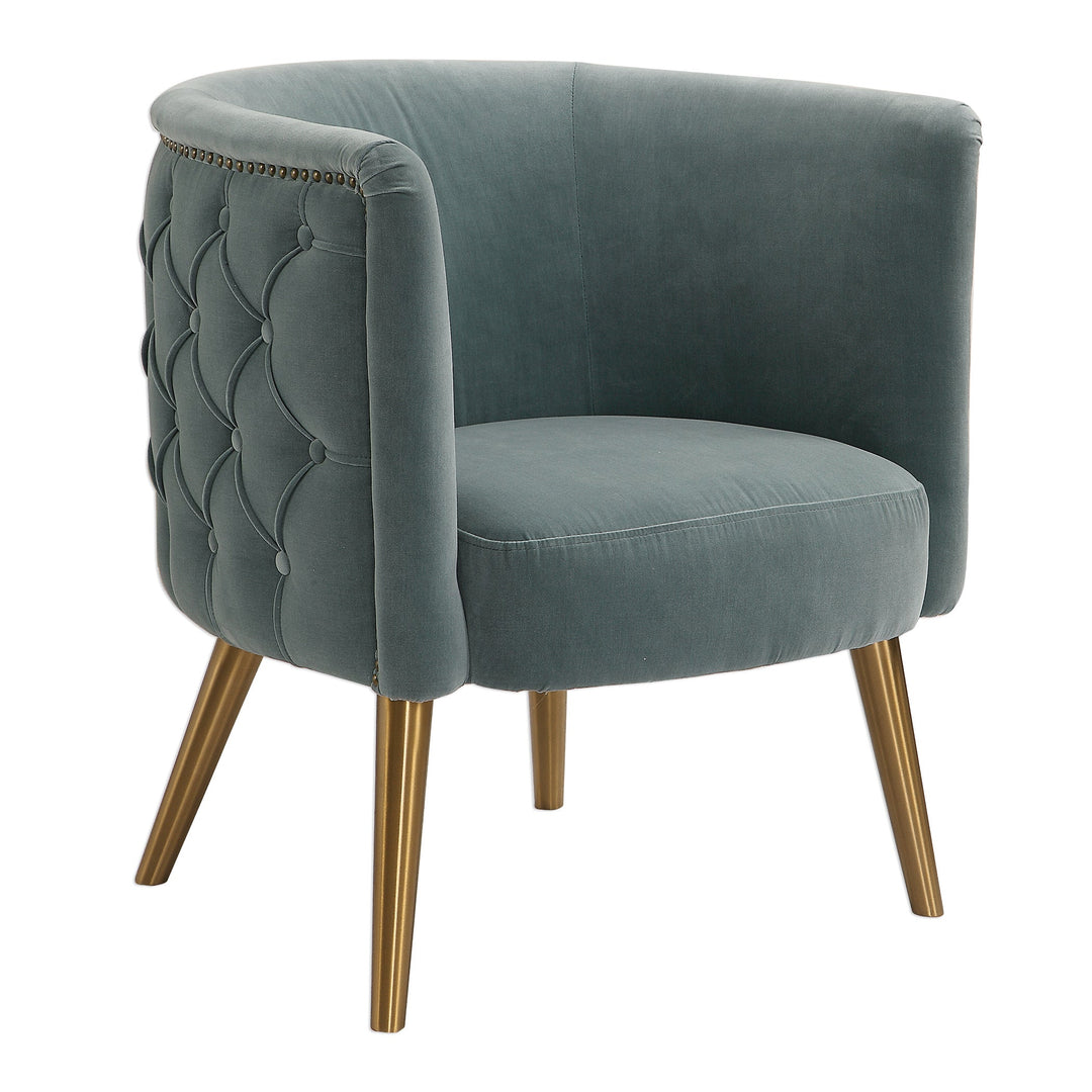 Haider Barrel Accent Chair - Grey