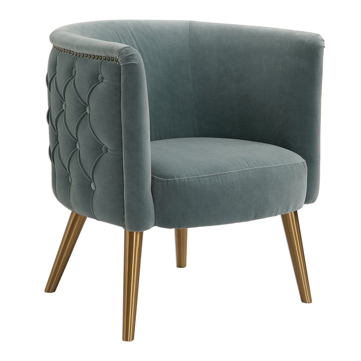 Haider Barrel Accent Chair - Grey