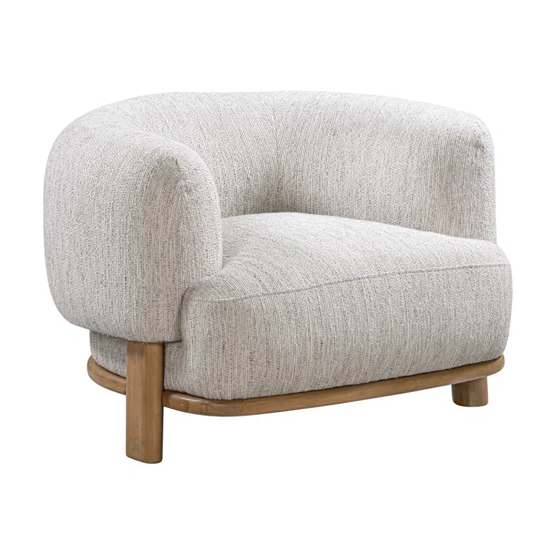 Cozy Boucle Accent Chair - Cream