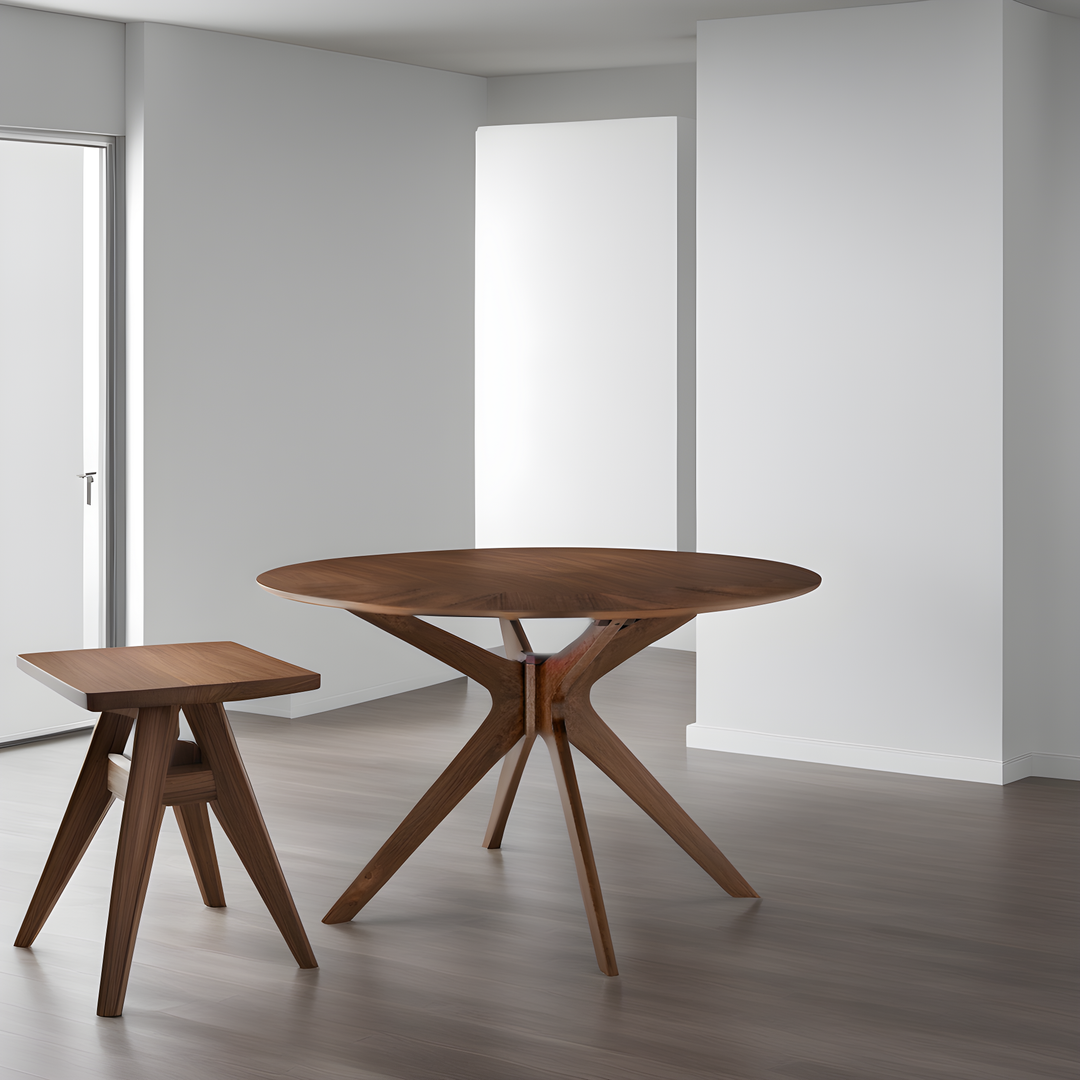 Crossroads 47" Round Wood Dining Table