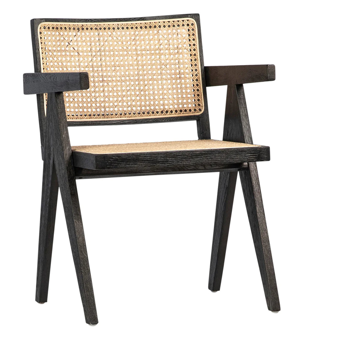 Solid Oak Rattan Dining Chair