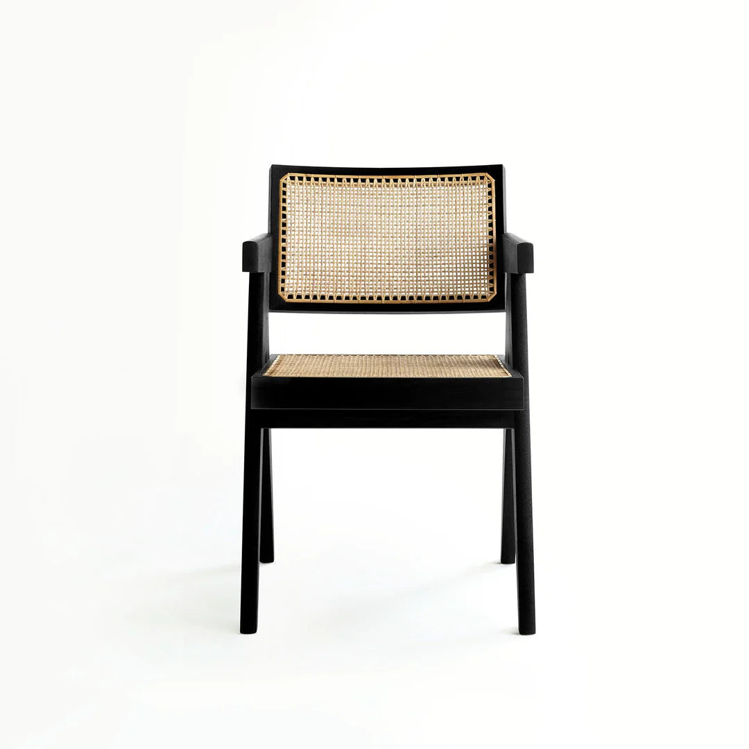 Solid Oak Rattan Dining Chair