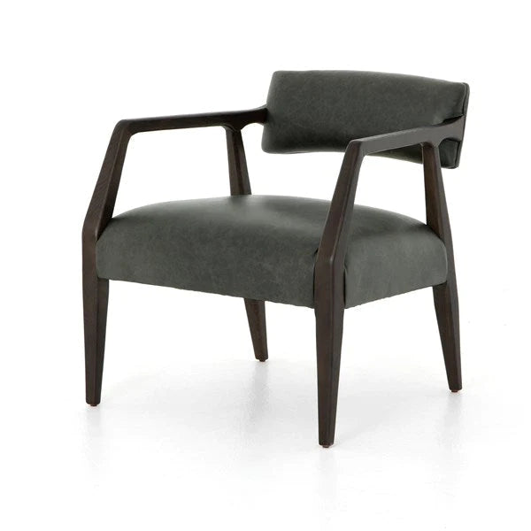 Hampton Swivel Chair Modern Velvet Smoke